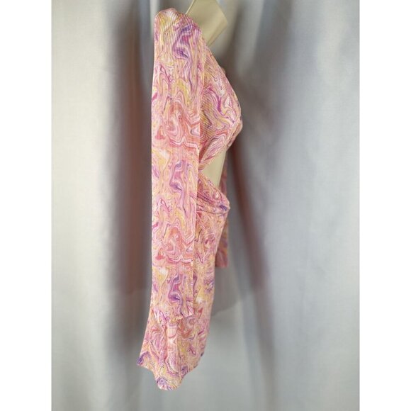 NWT LoveShackFancy Nanita Pink Long Sleeve Cutout Mini Dress $495 - Picture 10 of 14